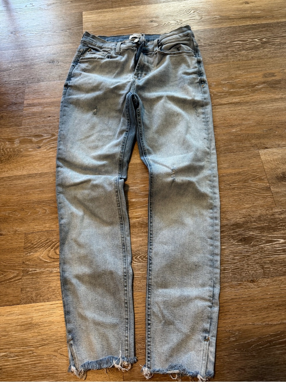 Women’s Grey Washed Jeans - Casual Slim Fit